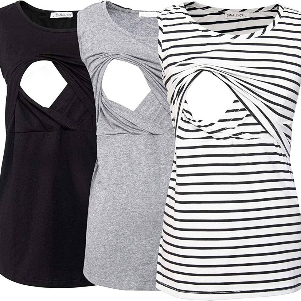 Smallshow Women's Sleeveless Maternity Nursing Tank